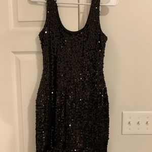 Black Sequin Dress